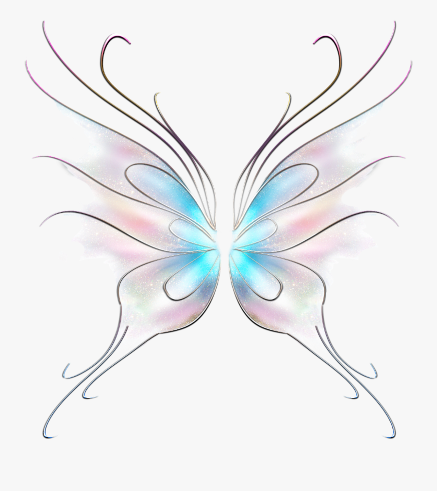 Art Butterfly Fairy Wings Stickers - Pixie Wing With Clear Background, Transparent Clipart