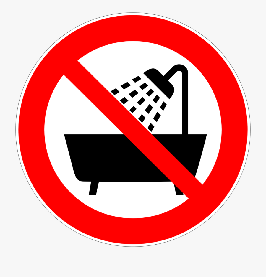 No Shower Sign , Free Transparent Clipart ClipartKey