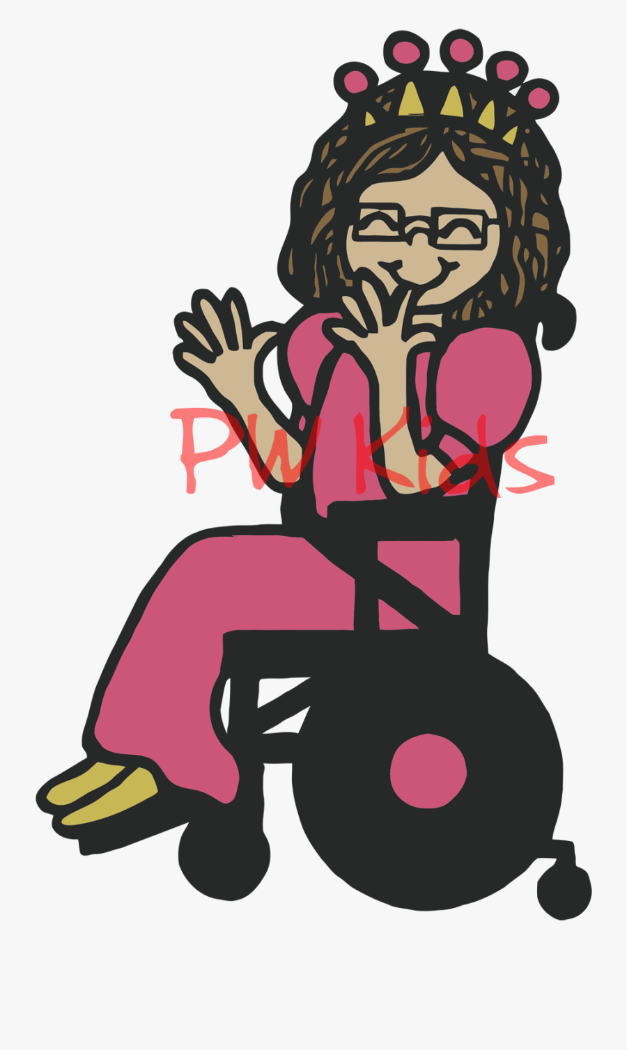 Inclusive Disability Clip Art - Girl In Wheelchair Clipart, Transparent Clipart