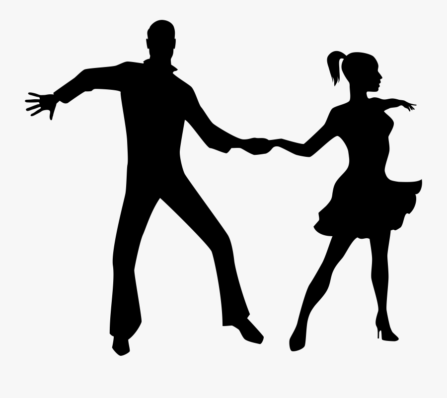 Dancing Couple Silhouette Png Transparent Clip Art, Transparent Clipart