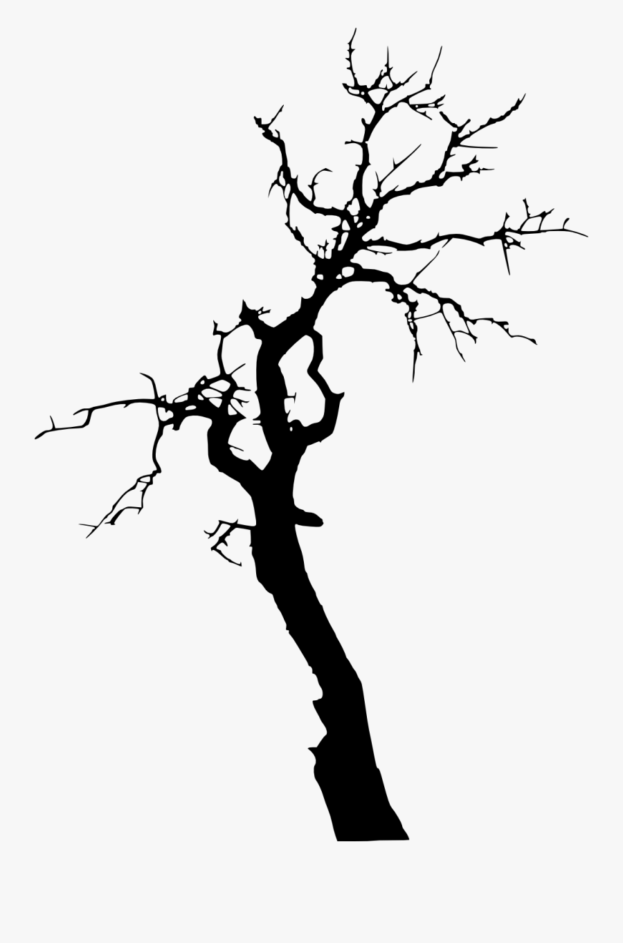 Tree Death Branch Clip Art - Silhouette Tree Transparent Background, Transparent Clipart