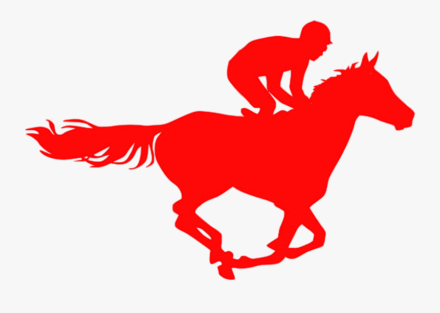 Racing Jockey And Horse Silhouette, Transparent Clipart