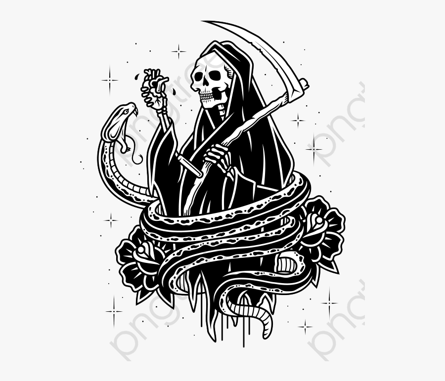 Skull Death - Смерть Пнг, Transparent Clipart