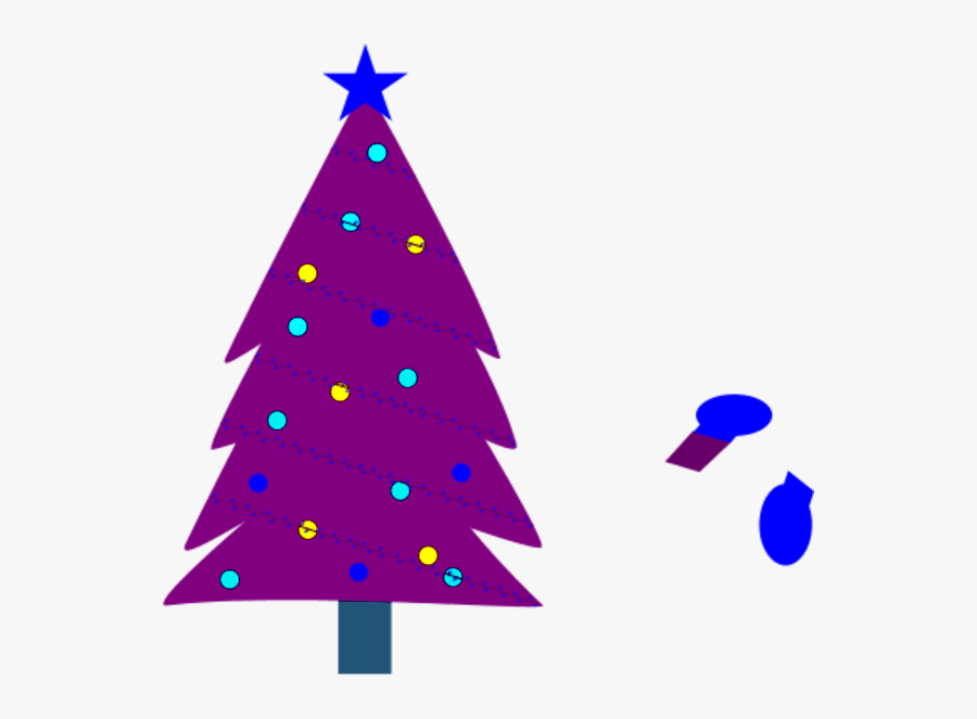 Purple Christmas Tree Clip Art - Christmas Tree Png Purple, Transparent Clipart
