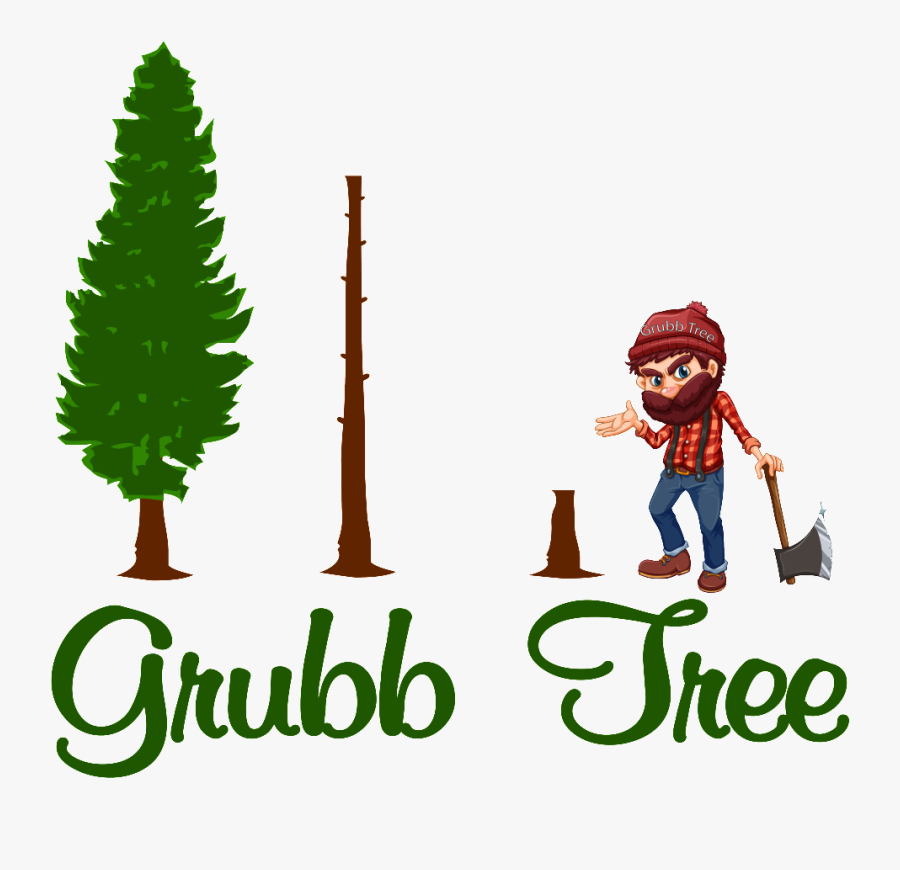 Grubb Tree Logo - Mascot Lumberjack, Transparent Clipart