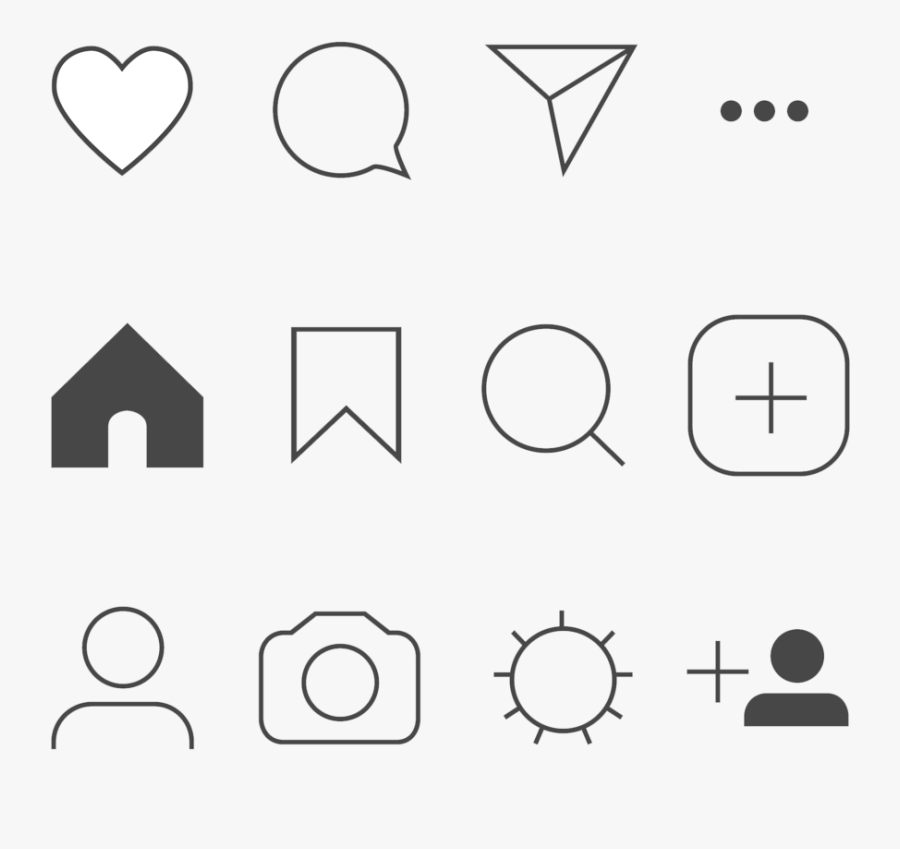 Transparent Background Instagram Icons, Transparent Clipart