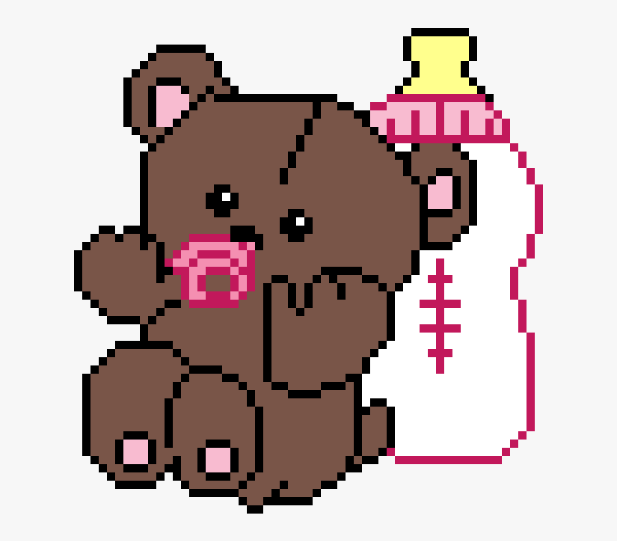 Cartoon Bear With Pacifier, Transparent Clipart