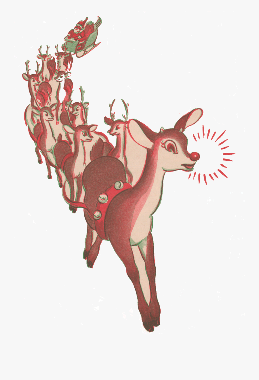Vintage Rudolph The Red Nosed Reindeer Sheet Music - Rudolph Red Nosed Reindeer Vintage, Transparent Clipart