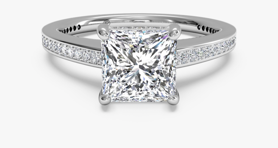Clip Art Hide The Flaws Your - Diamond Cut Princess Ring, Transparent Clipart