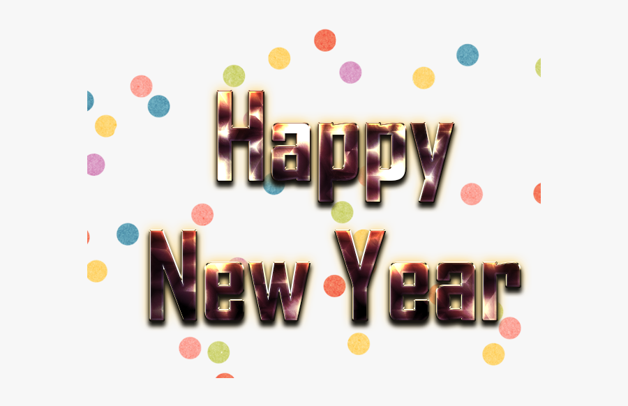 Happy New Year Word Transparent - Word Year Transparent, Transparent Clipart