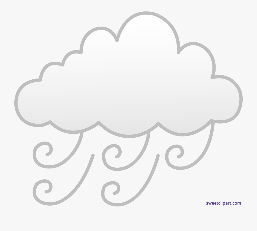 Cloudy Clipart Windy - Windy Cloud Clipart, Transparent Clipart