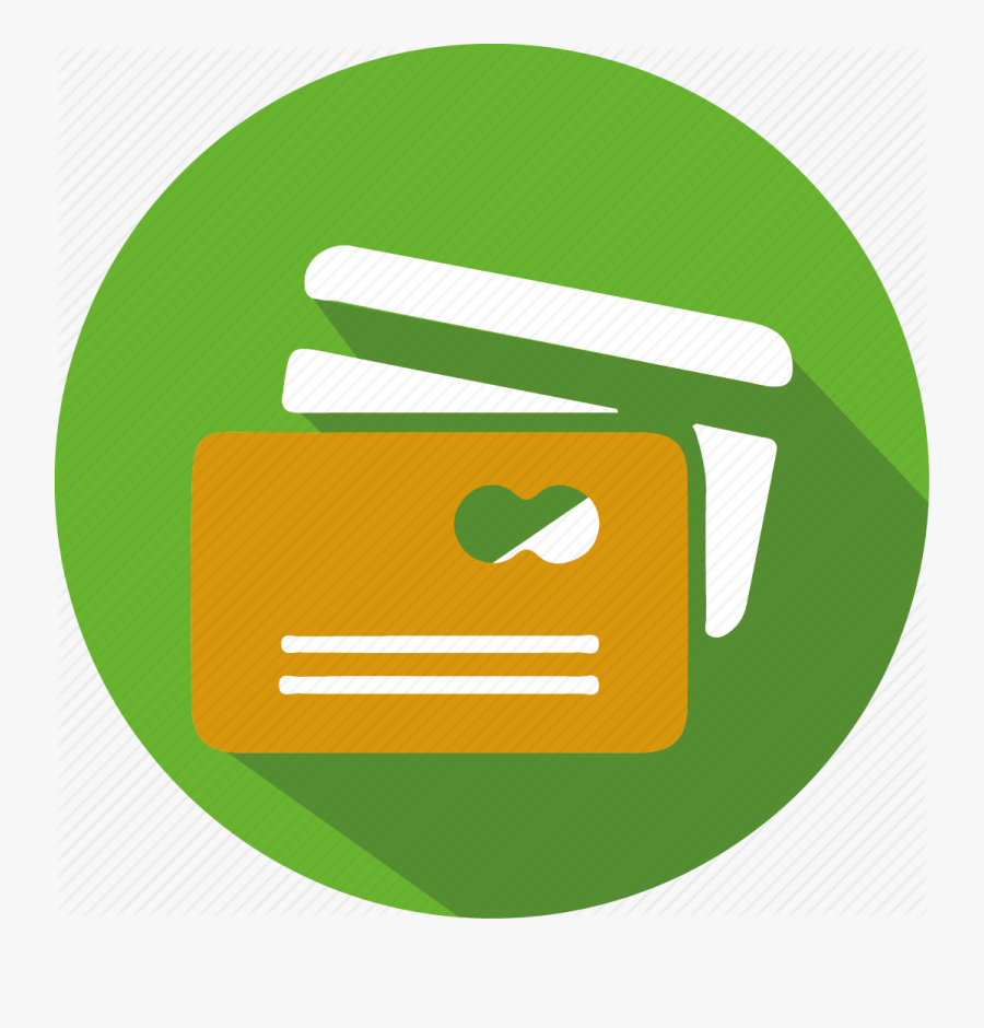 Green Clipart Credit Card - Card Icon Flat Png, Transparent Clipart