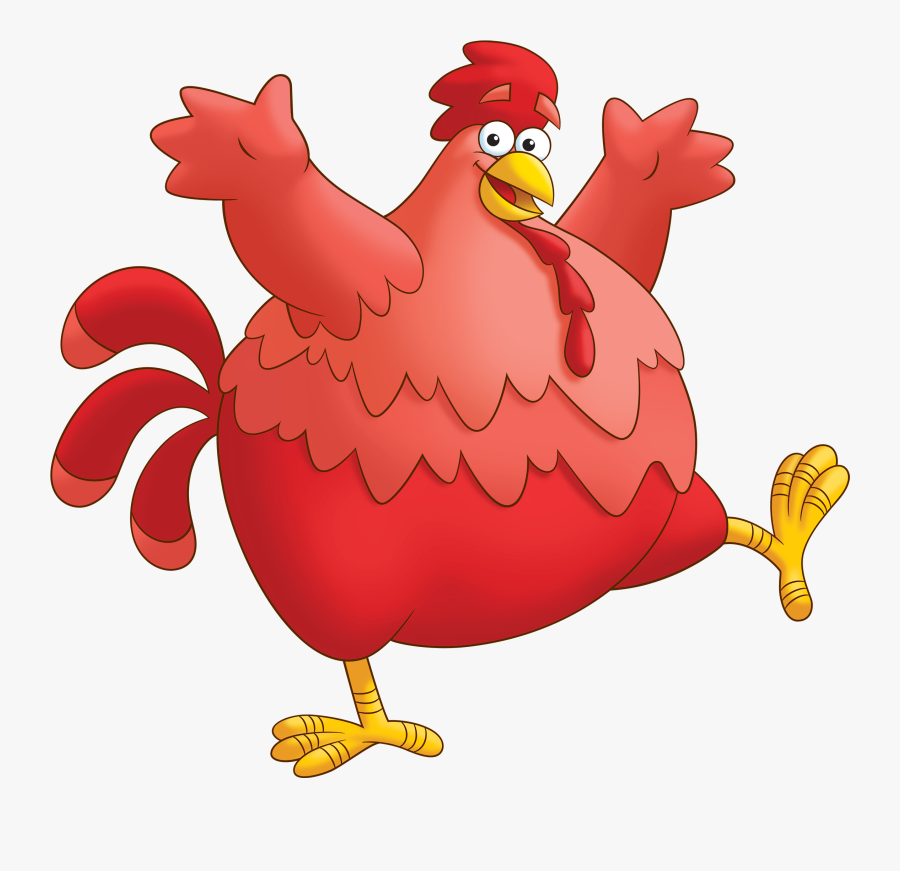 Big Red Chicken - Dora Chicken, Transparent Clipart