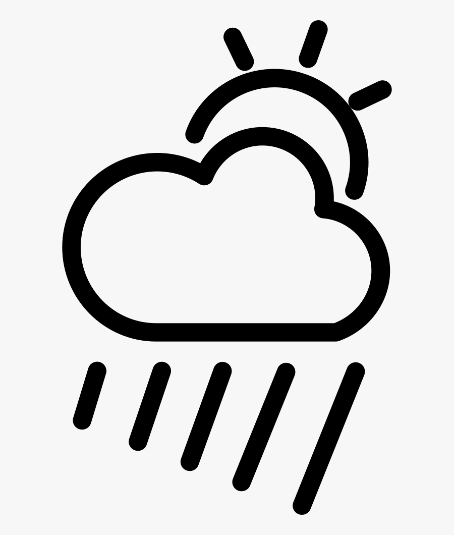 Cloudy Rainy Day Weather Symbol Comments - Simbolo Chuvoso, Transparent Clipart