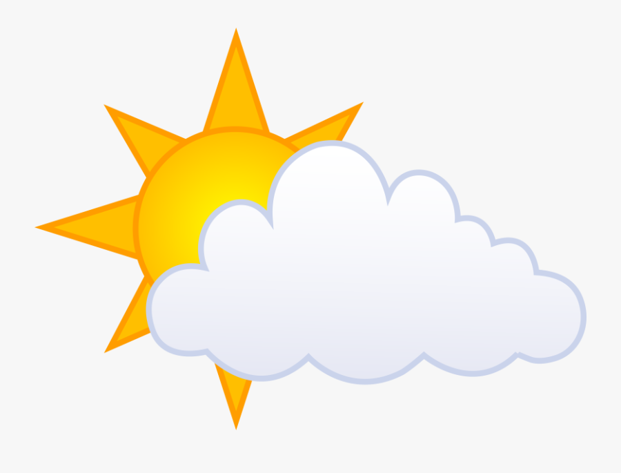 Clipart Of Partly, Cloudy And Comments - Sun Clipart, Transparent Clipart