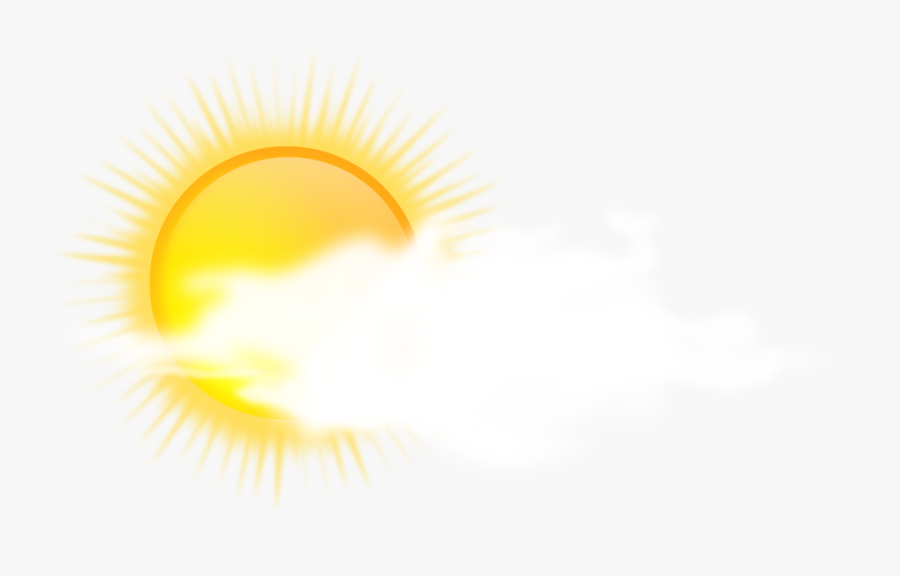Sunny To Cloudy - Zon Met Wolk Png, Transparent Clipart