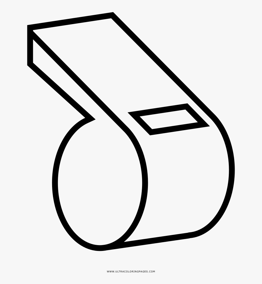 Transparent Whistle Png - Whistle Coloring Page, Transparent Clipart