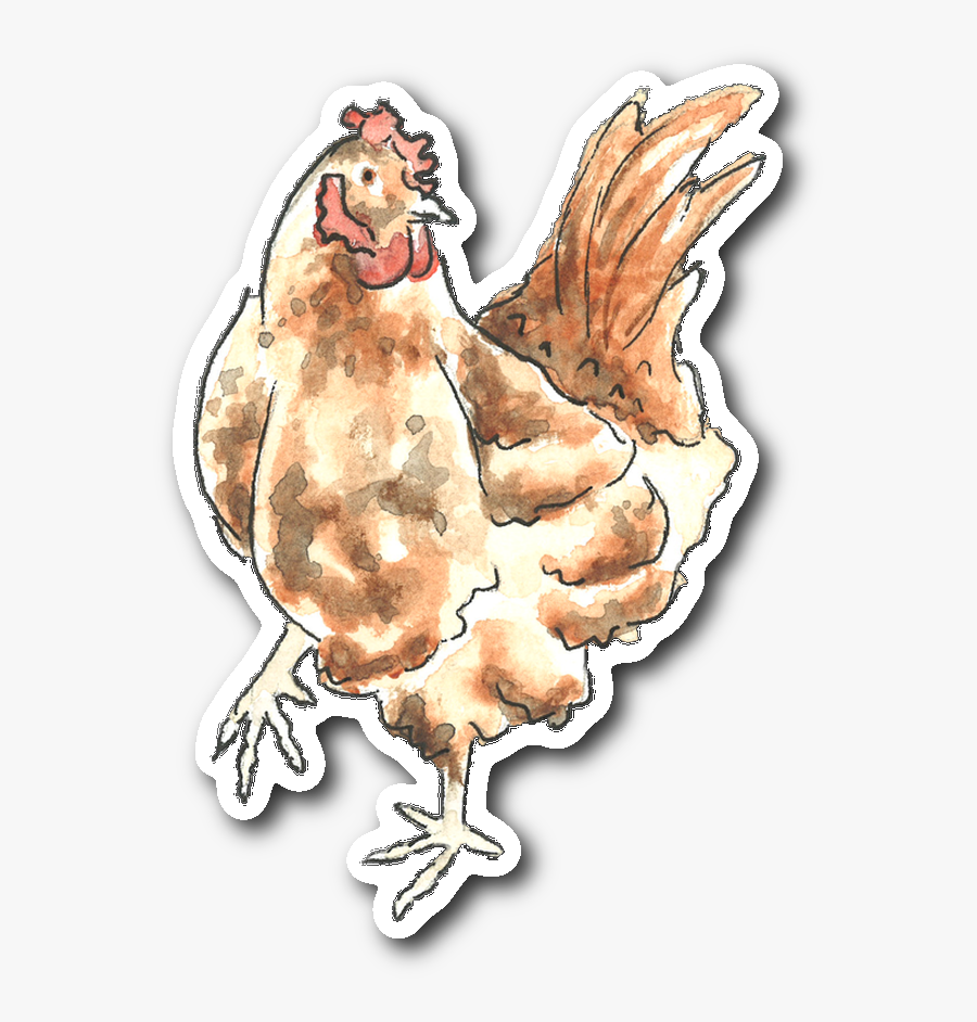 Little Red Hen Sticker - Cartoon, Transparent Clipart