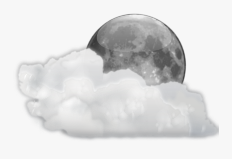 Breezy, Cloudy With Scattered Showers Mostly Cloudy - Moon, Transparent Clipart