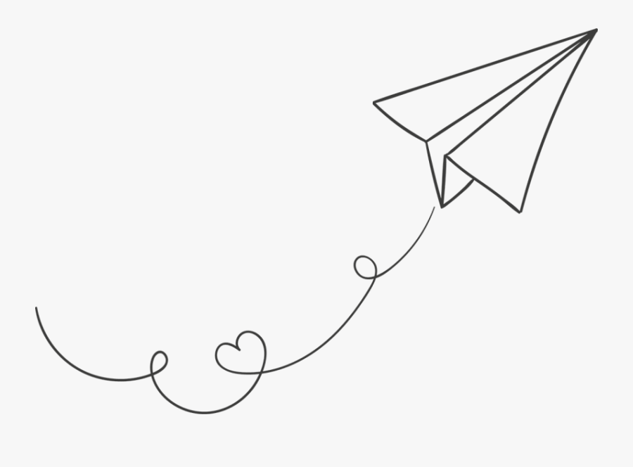 Aeroplane Clipart Png - Paper Airplane Clipart Black And White, Transparent Clipart