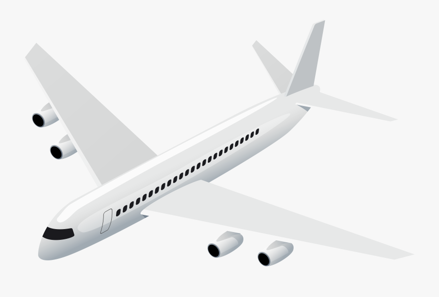 Transparent Aeroplane Clipart Black And White - White Airplane Png Clipart, Transparent Clipart