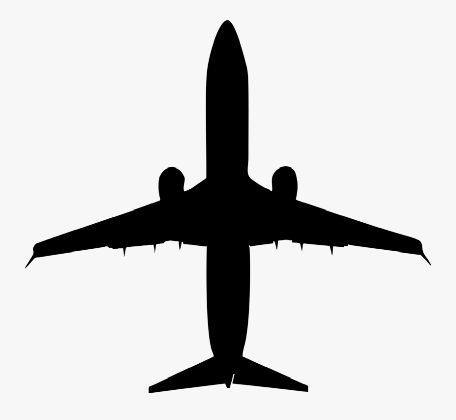 Airplane Silhouette Clip Art - Airplane Silhouette, Transparent Clipart