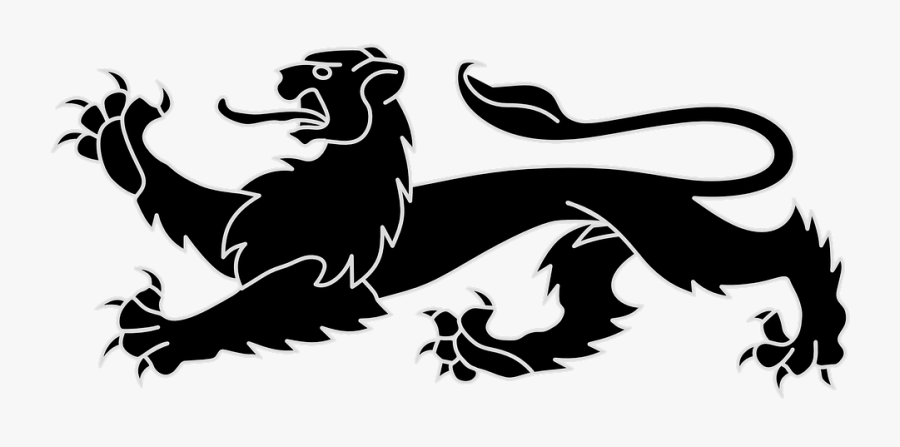 Heraldic Lion Passant Png, Transparent Clipart