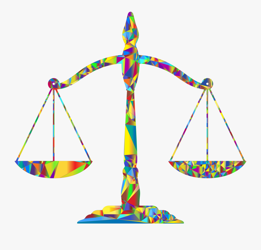Psychedelic Justice Scales Big - Scales Of Justice Rainbow, Transparent Clipart