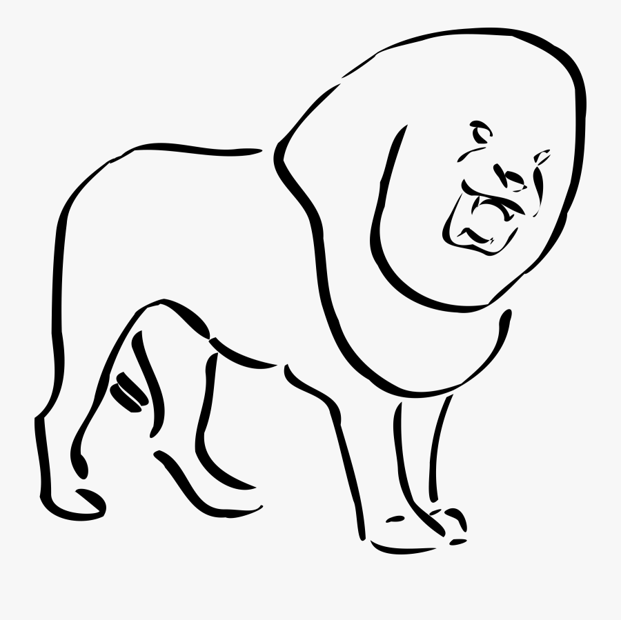 Transparent Lion Outline Png - Lion Clip Art, Transparent Clipart