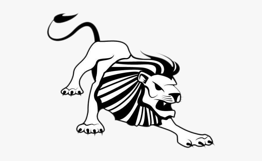 Clipart Lion Black And White - Lion Vs Tiger Para Colorear, Transparent Clipart