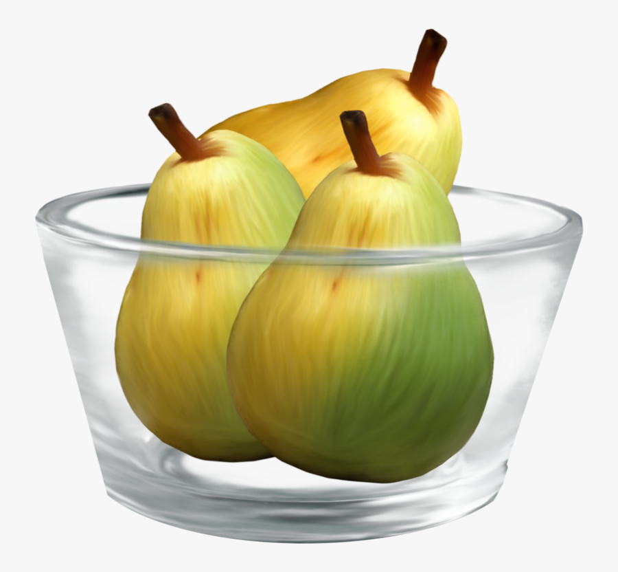 Pears In A Glass Bowl Png Clipart - Bowl Of Pears Clip Art, Transparent Clipart