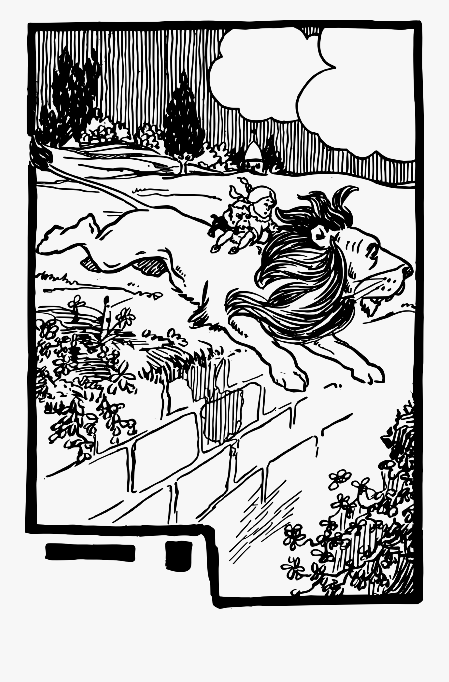 Girl Rides Lion Clip Arts - Illustration, Transparent Clipart