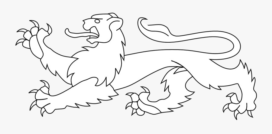 Lion Attacking Jumping Free Picture - Maritime Union Flag Canada, Transparent Clipart