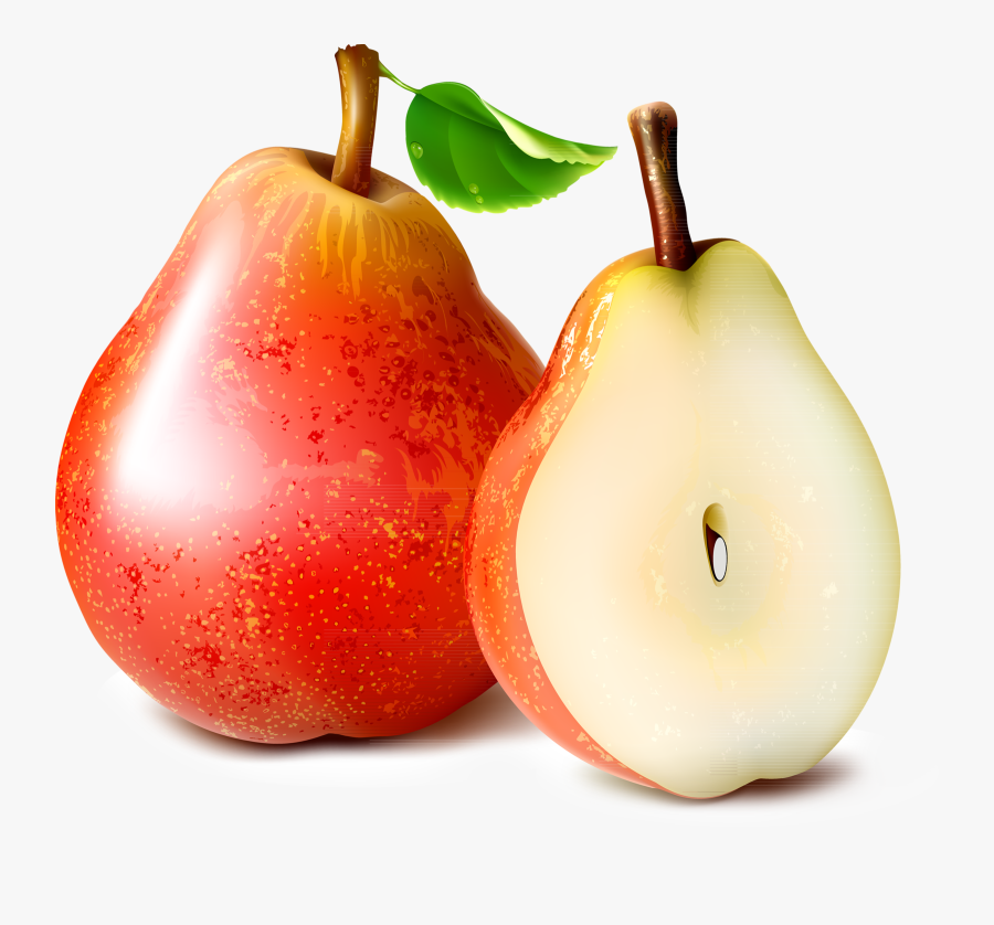 Pear Clipart Basket - Red Pears Fruit, Transparent Clipart