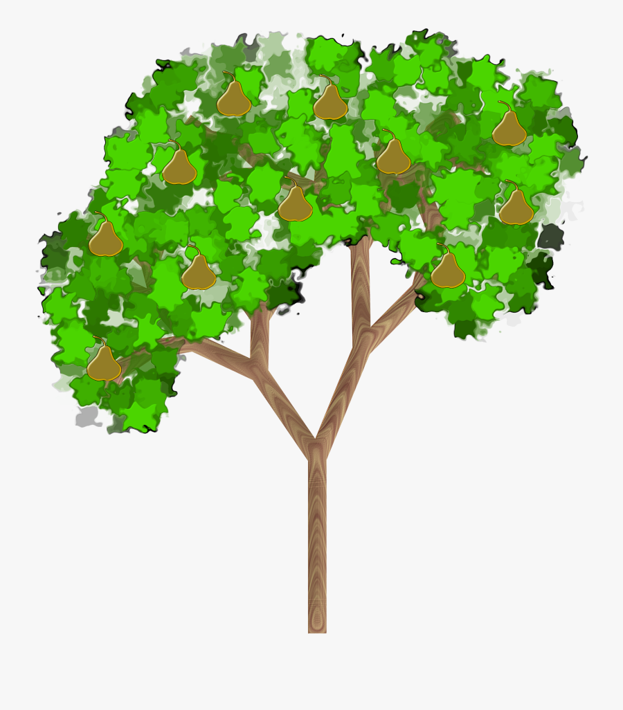 Guava Clipart Pear - Pear Tree With Fruit Clip Art, Transparent Clipart