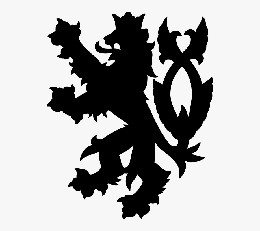 Lion, Flag, Black, Royal, Emblem, Silhouette, Abstract - Richard The Lionheart Lion, Transparent Clipart