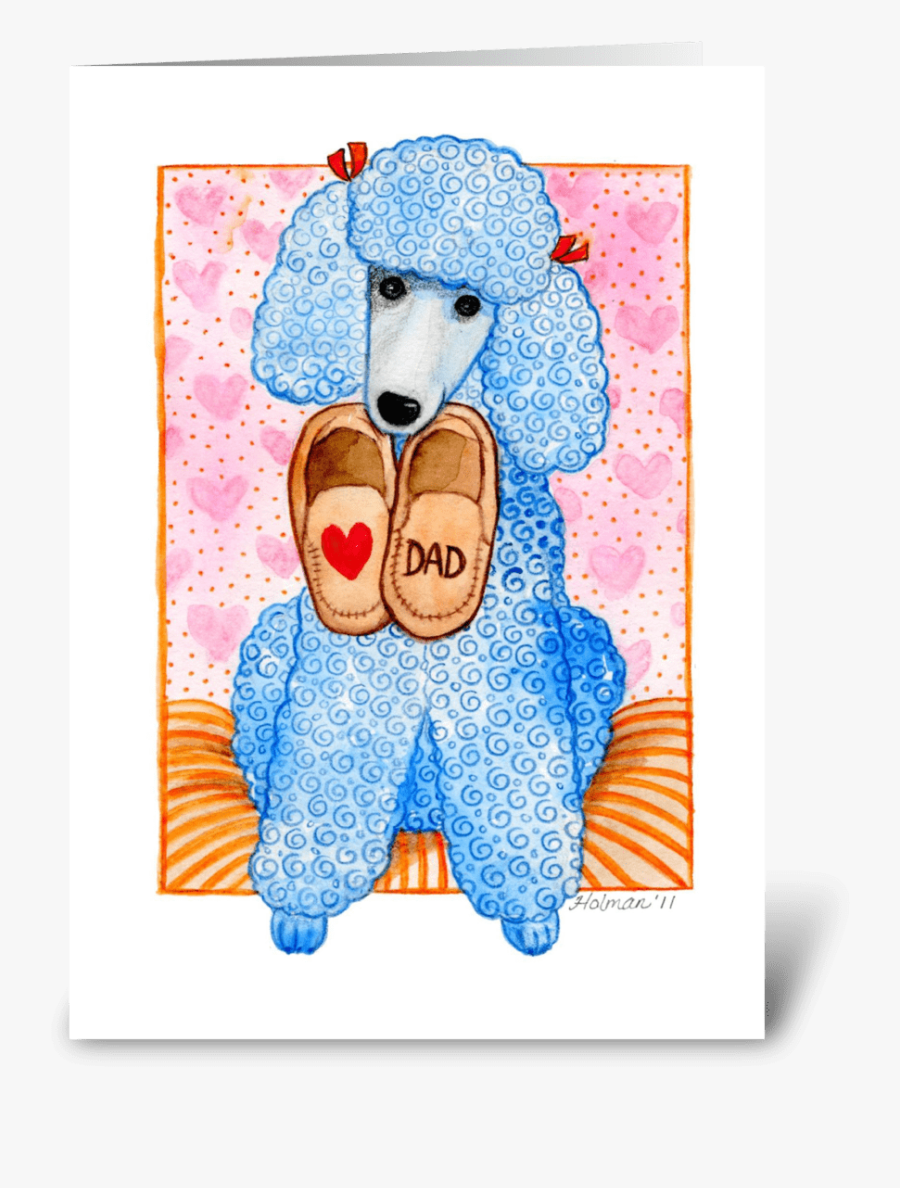 Father"s Day Standard Poodle Greeting Card - Father's Day, Transparent Clipart