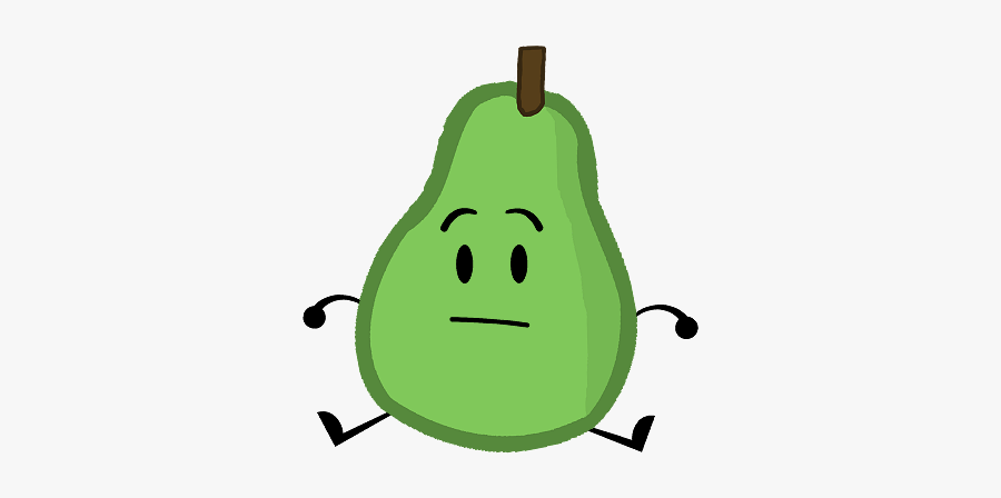 Pear Sitting - Cartoon, Transparent Clipart