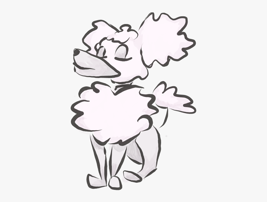 Pompous Poodle - Sketch, Transparent Clipart