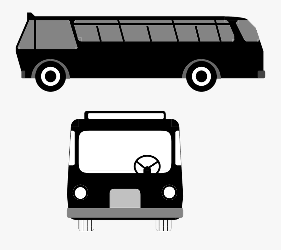 Omnibus - Clipart - Front Of A Bus, Transparent Clipart