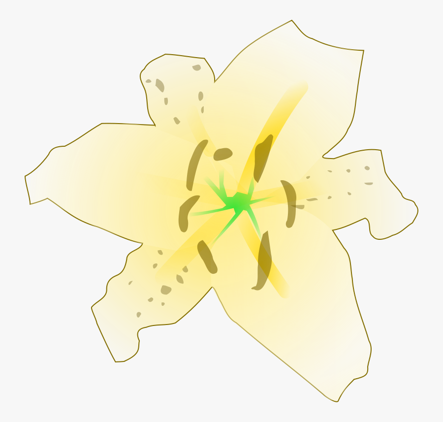 Free Clip Art "lily01 - ดอกบัว สี ทอง กราฟิก, Transparent Clipart