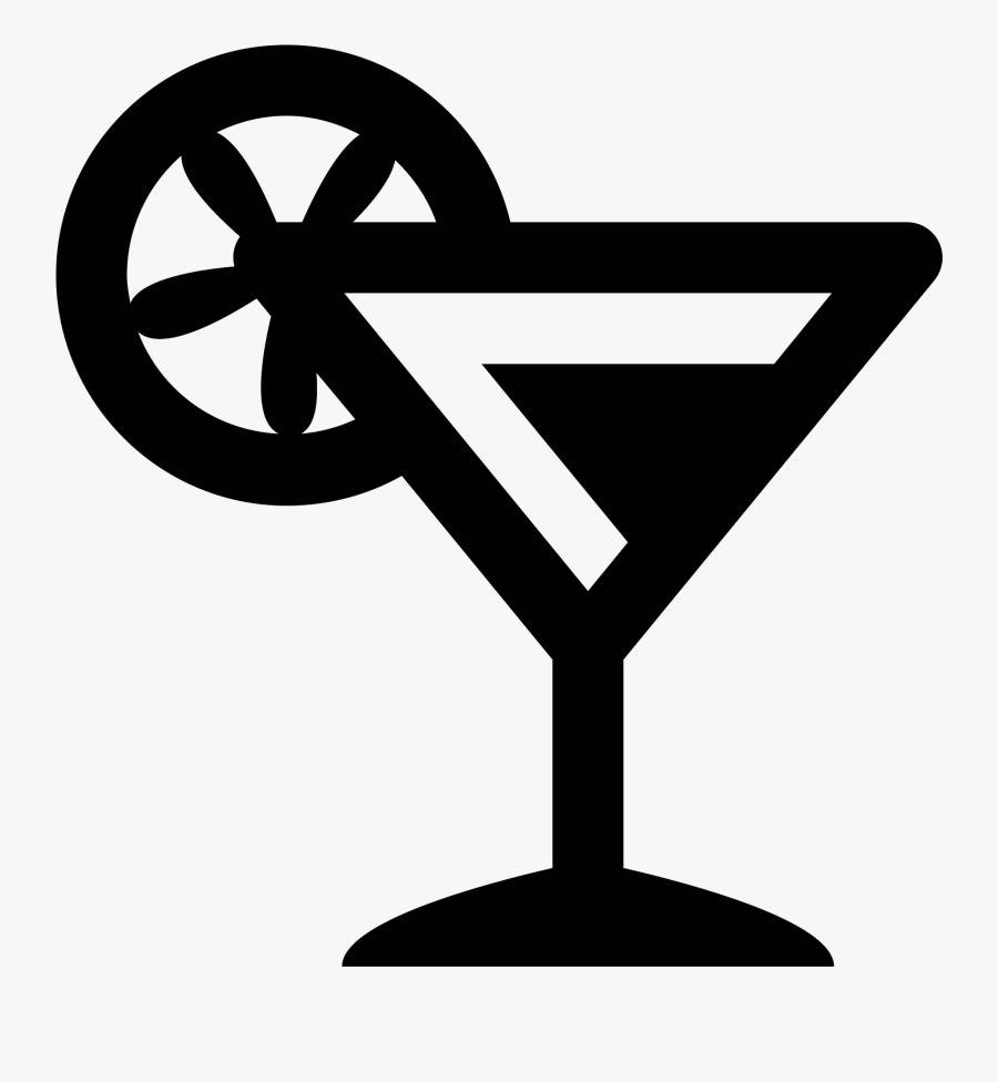 Free Download, Png And Vector - Cocktail Icon Black, Transparent Clipart
