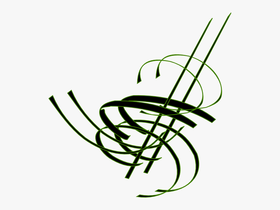 Black Green Cocktail Swirl Cloned Svg Clip Arts - Green Swirl, Transparent Clipart