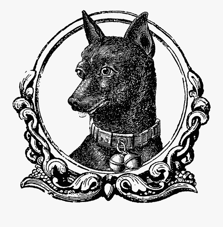 Dog Free Vintage Illustration, Transparent Clipart