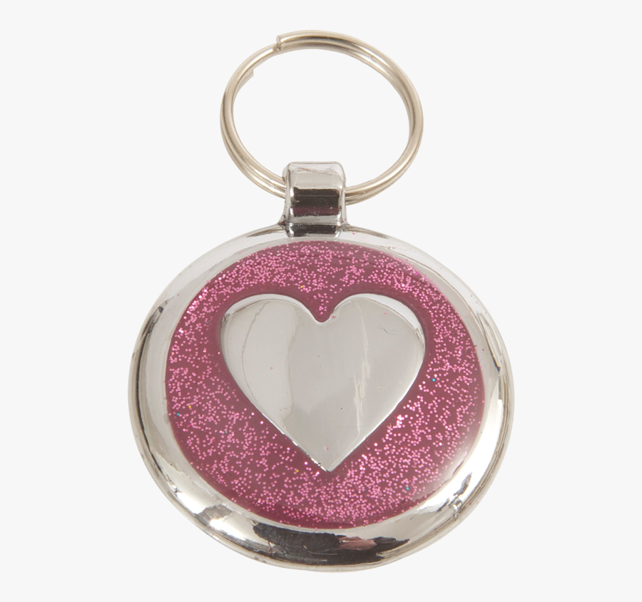 Luxury Designer Dog Tag Glitter Pink Heart Shimmer - Pink Glitter Heart Dog Tag, Transparent Clipart