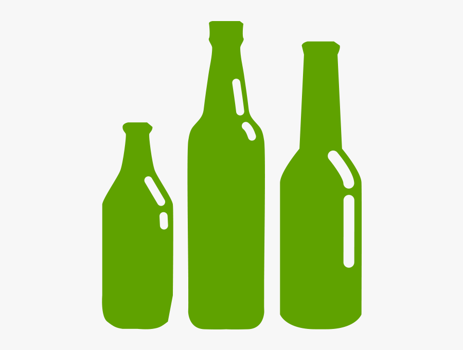Glass - Recyclable Glass Bottle Icon, Transparent Clipart