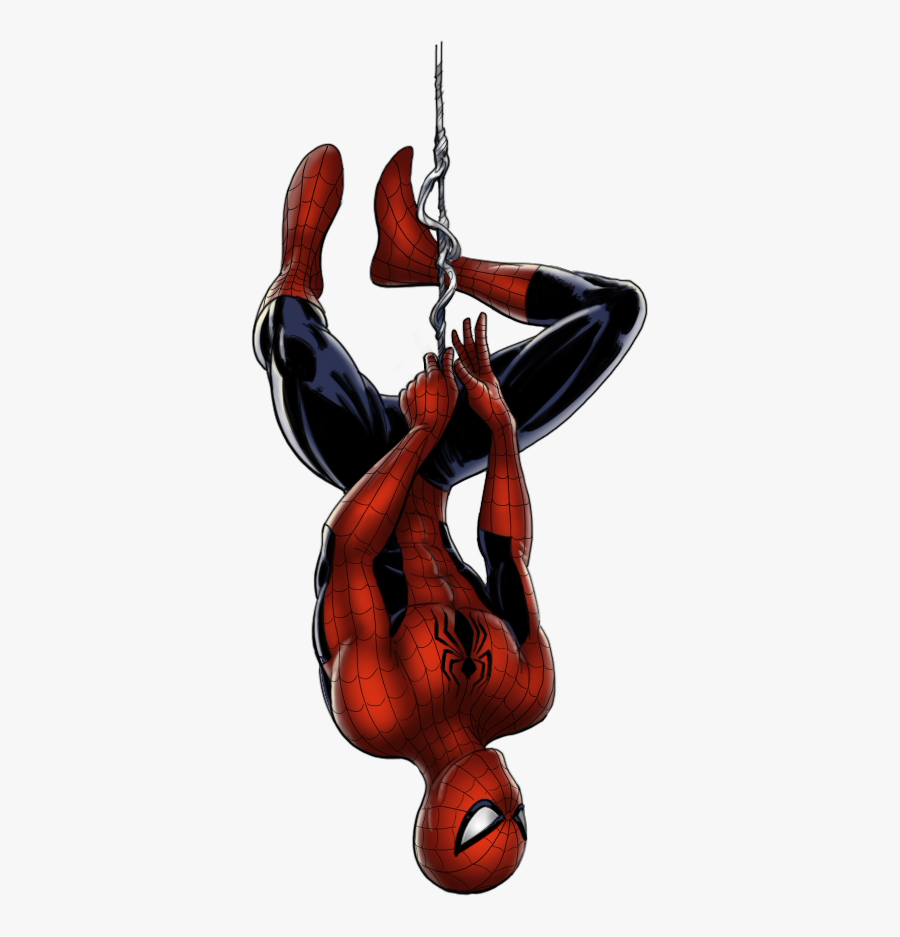 Clip Art Redbox Spider Man Homecoming - Spiderman Upside Down Comic, Transparent Clipart