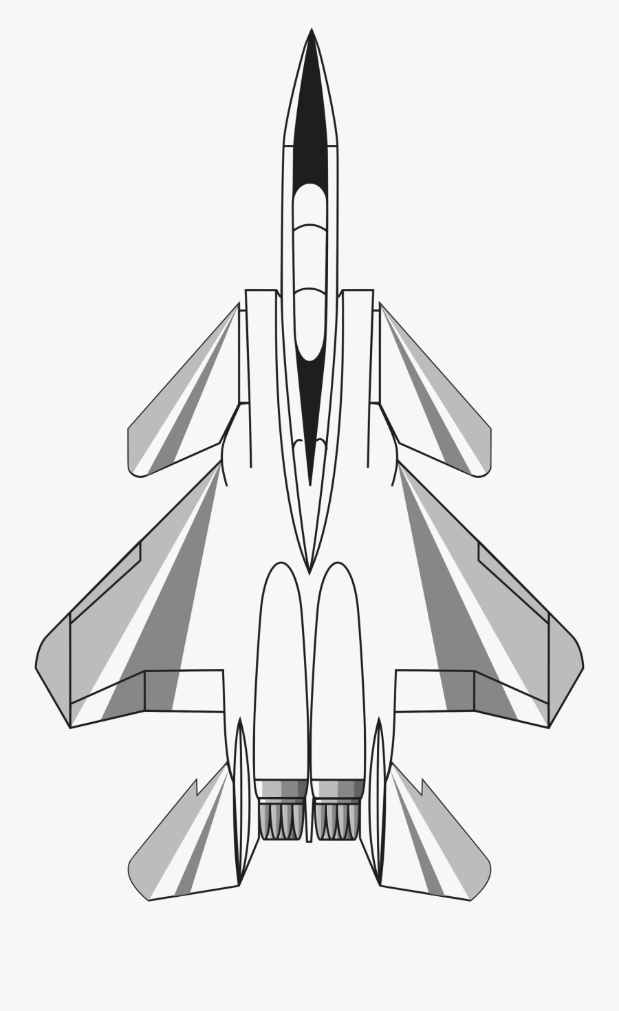 F15 Jet Clip Arts - Cartoon Jets Top View, Transparent Clipart