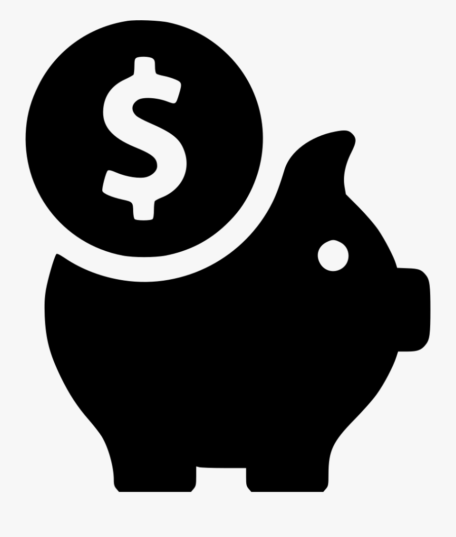 Transparent Computer Silhouette Png - Vector Piggy Bank Icon, Transparent Clipart