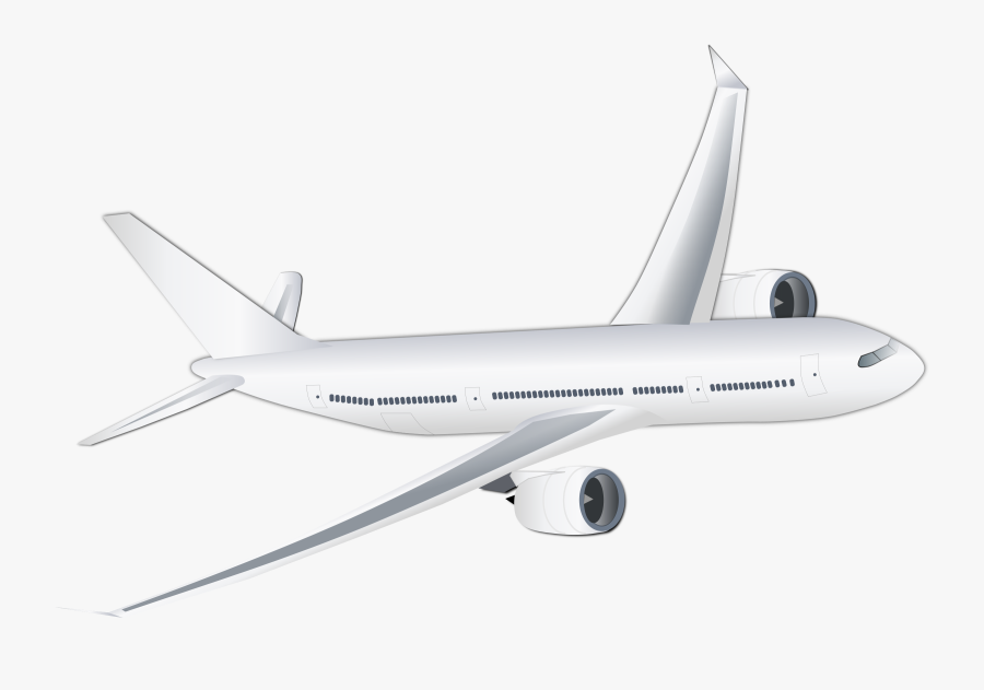 Airplane Clipart Jumbo Jet - White Aeroplane, Transparent Clipart